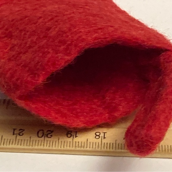 4 Dimensions FeltWorks 100% Wool Mini Christmas Stocking Fillable Red - Picture 4 of 14